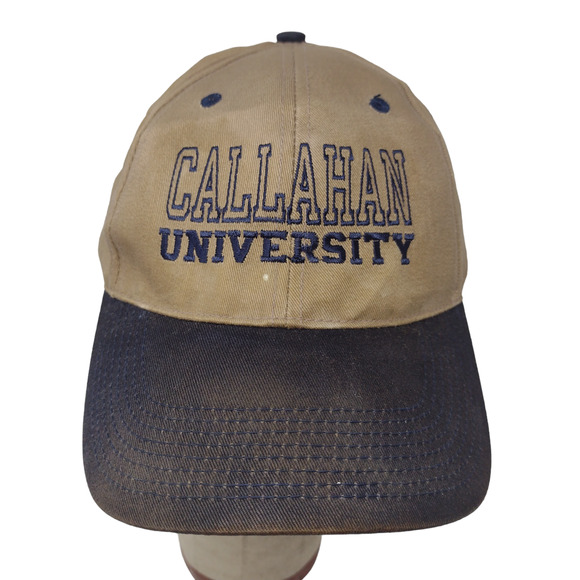 Head To Toe Men's Callahan University Slideback Hat Brown Size A Distressed - Picture 1 of 12